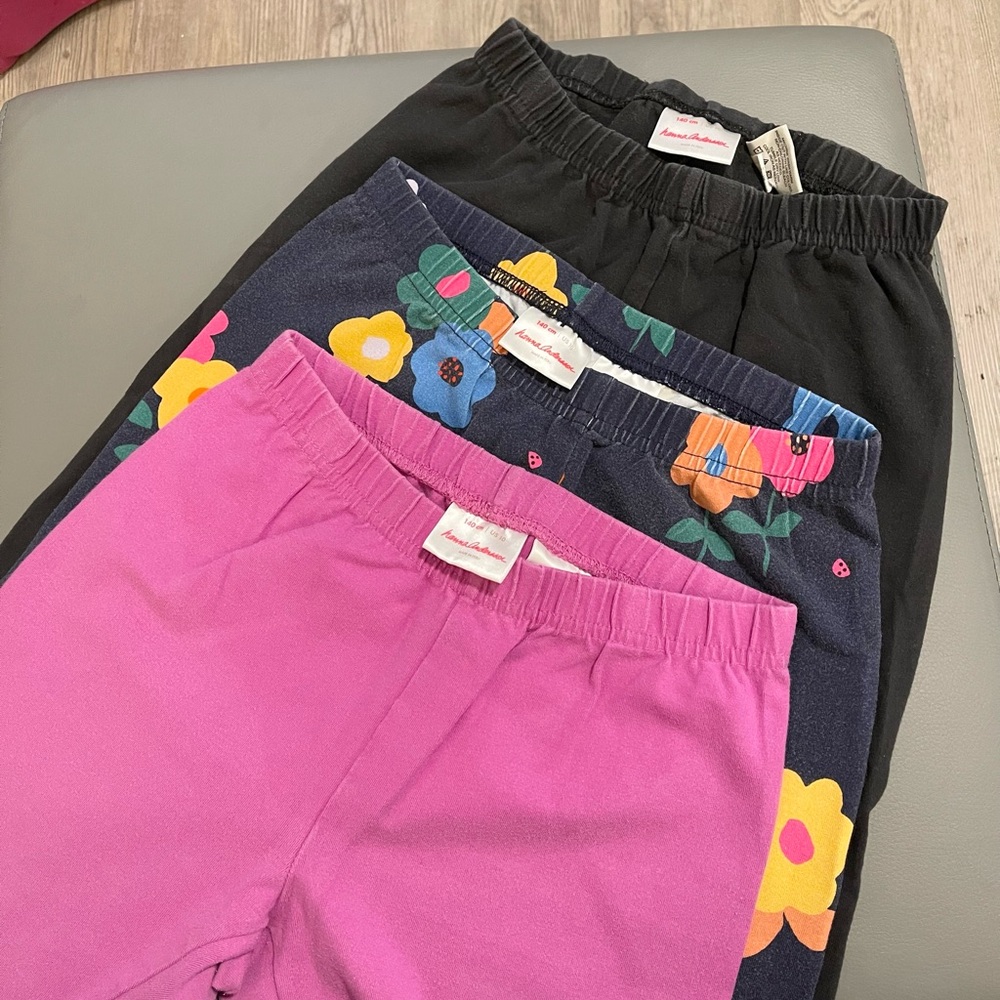 Hanna Andersson leggings shorts Capri bundle play condition size 10